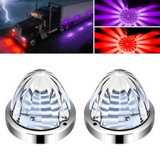 2Pcs Dual Color Red/Purple LED Watermelon Lights Turn Signal Marker Water Melon