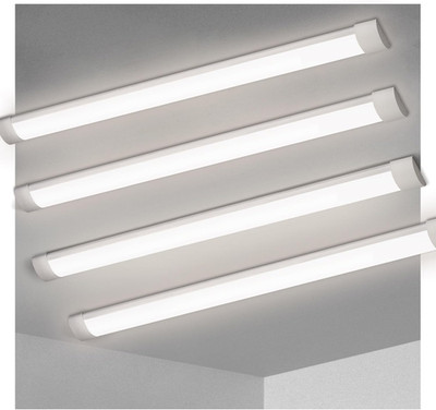 4FT LED Batten Light, 40W Neutral White, 4 Pack for Home & Office