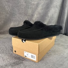 UGG Ansley Mule Insulated Suede/Fur Slipper In Black Women's Size 10 1171391 