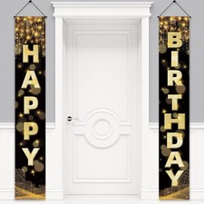 Birthday Decorations Banner, Happy Birthday Door Sign for Men Women Boys Girl...