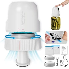 3-in-1 Electric Mason Jar Vacuum Sealer Kit for Wide & Regular Mouth Canning ...