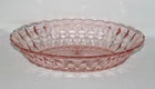 Jeannette Glass WINDSOR DIAMOND Pink Oval Vegetable Bowl