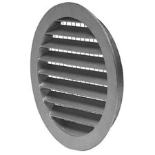 Runde Wetterlamelle mit Gitter - 125 mm