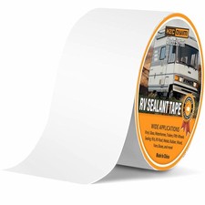 RV Roof Tape RV Sealant Tape White 4" x 50' Weatherproof UV-Resistant Roofing...