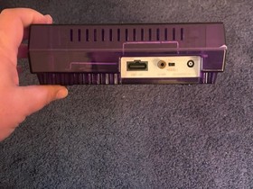 Super Nintendo Console - SNES Purple Clear Custom Case Reshell - Plays Famicom