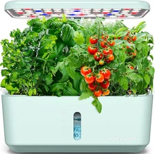 Indoor Hydroponics Growing System - 10 Pods Plant Germination Kit - LED Light	
