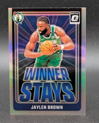 2024-25 Panini Donruss Optic Winner Stays Silver Prizm #7 Jaylen Brown Celtics