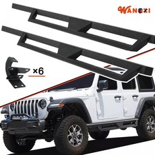 Running Boards Drop Step For 2018-2024 Jeep Wrangler Jl 4 Door Black Nerf Bar