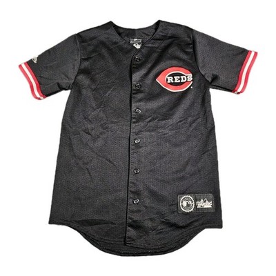 Majestic Cincinnati Reds #30 Ken Griffey Jr Trikot MLB Jugend Large Vintage