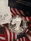 2001-W Proof American Silver Eagle Dollar $1 Box & COA US Mint Bullion OGP