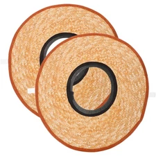 2Pcs Construction Site Straw Sun Shade Visor for Hard Hats Outdoor Workers