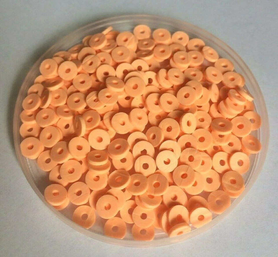 Polymer Clay Heishi Flat Round Disc Beads - Size 4 / 5 / 6 / 8mm. - Image 2 of 4