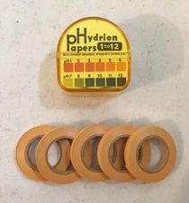 5 Refill Rolls -Hydrion Insta-Chek Lab pH Acid Test Paper Strips, 1-12 Range