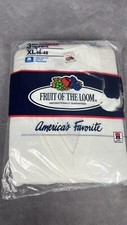 Vintage 1986 Fruit Of The Loom White V Neck T-Shirt 3 Pack Size XL 46-48