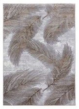 Grey Taupe Feathers Plume Small Large Area Rug Soft Designer Dining Room Carpet