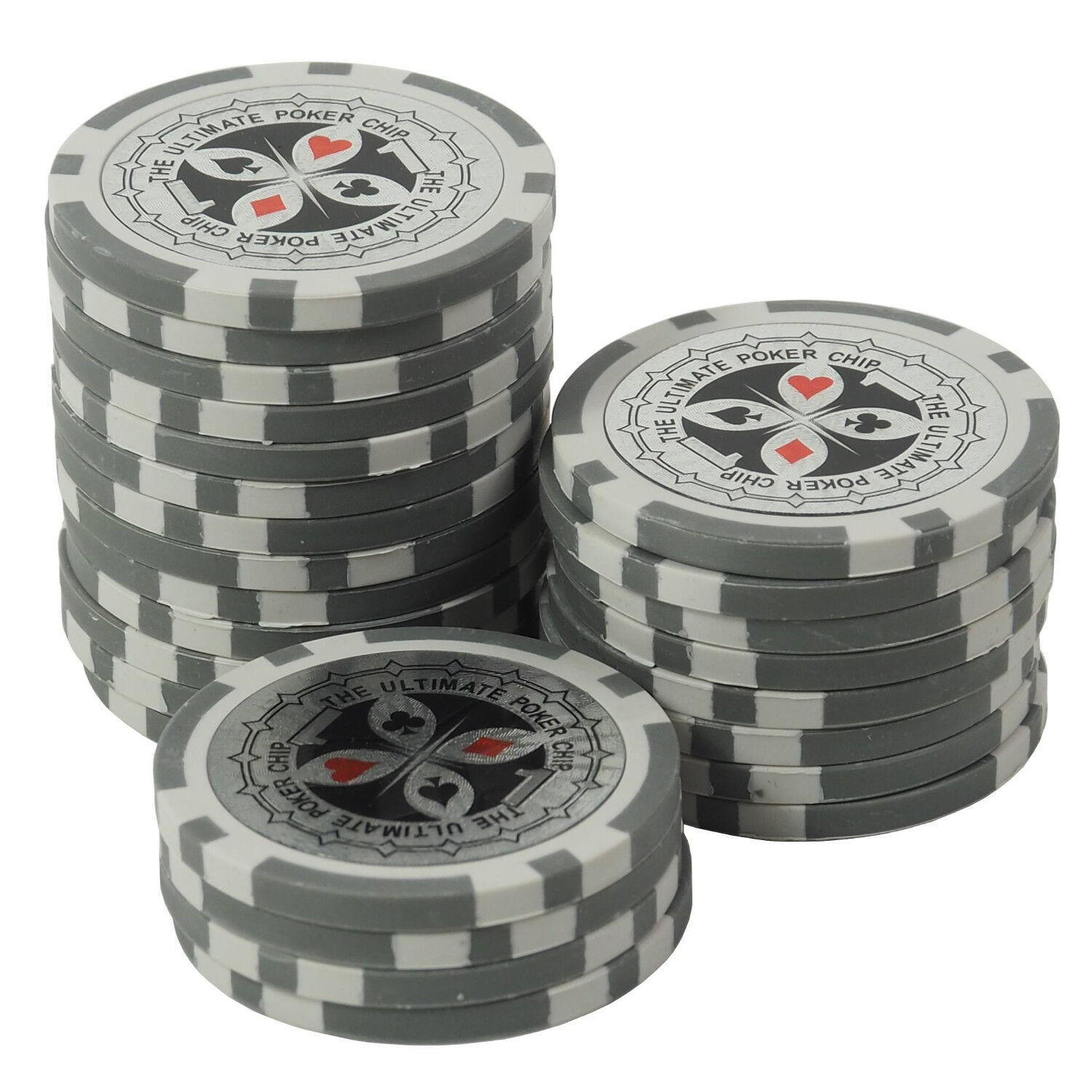 Pokerchips 13g Clay Laser Metallkern Casino Ultimate 1 bis 50000 f Pokerkoffer