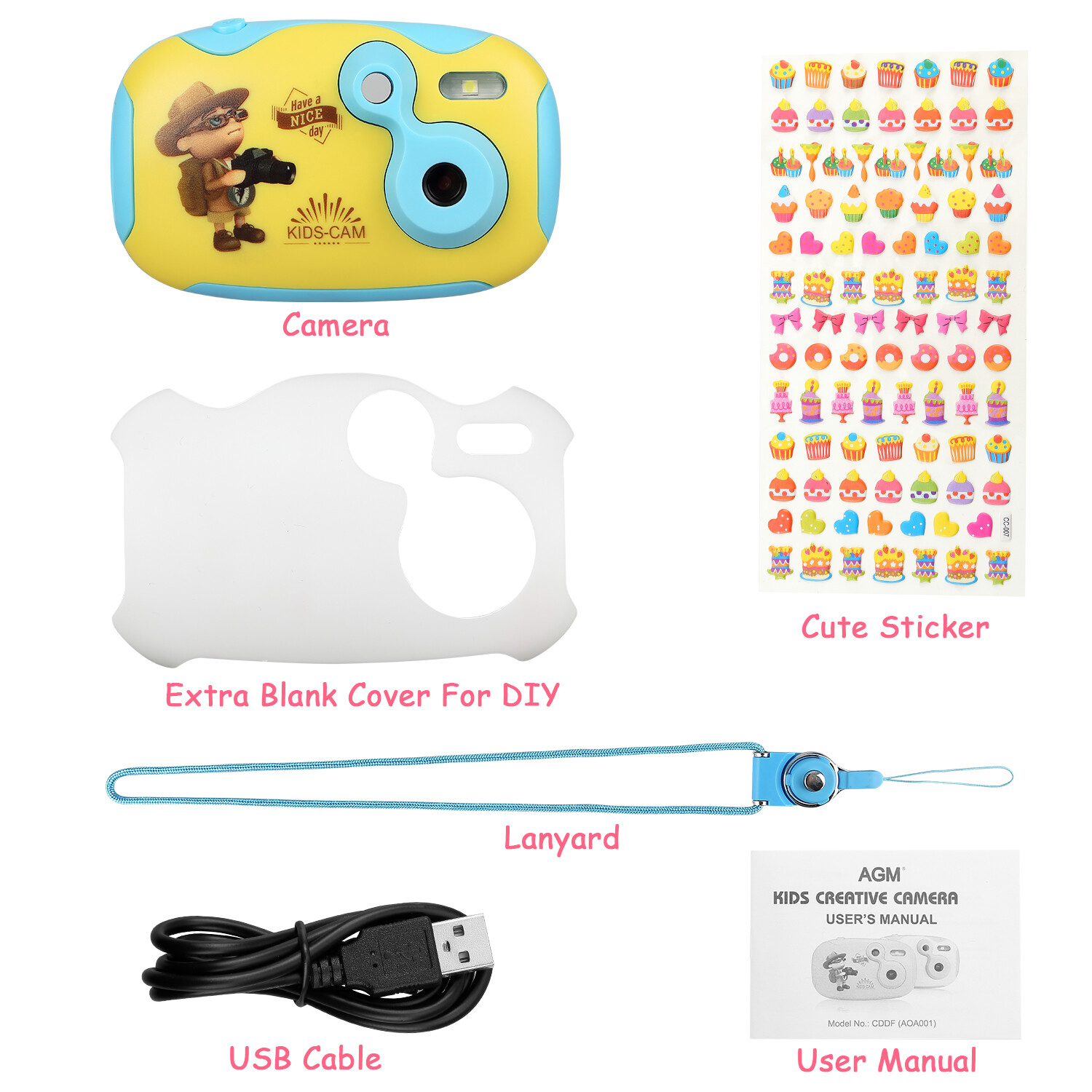 Kids Camcorder 1080P Portable Mini Digital Camera Birthday Gifts for Boys Girls
