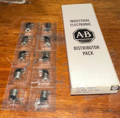 10 Pcs - Allen Bradley Type S Potentiometer SH2041 .20 MEG 10% TOL CODE 30418