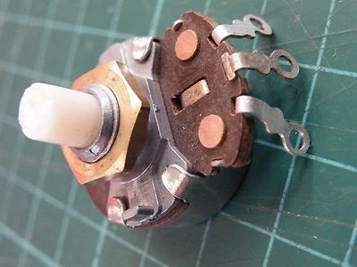 24mm Single Gang AB Potentiometer 1M Log 1/4" Spindle with Nut 13g CD19 - Image 1 of 3