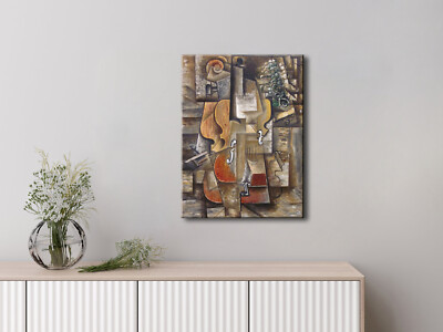 Canvas Wall Art Violin and Grapes,1912 by Pablo Picasso Abstract