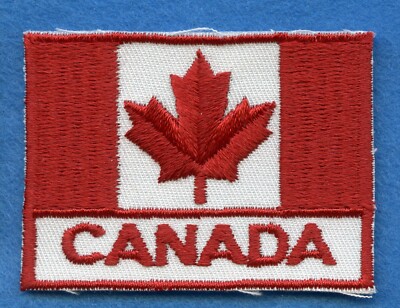 Vintage Canada Maple Leaf Flag with the word ''Canada'' Patch *NEW*