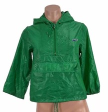 Vintage 70s IZOD Lacoste Anorak Pullover Windbreaker Jacket Green Youth S/M