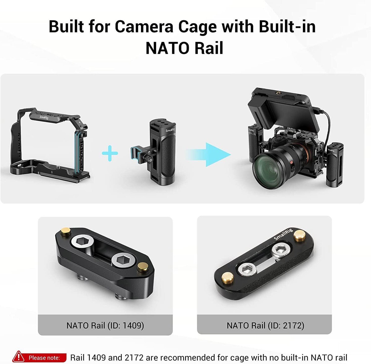 SmallRig Side NATO Handle Quick Release Handgrip for Camera Cage