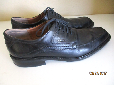 Ecco Black Leather Oxfords with Blue Laces ECCO Dress Shoes Mens 43 Oxford Black Leather Lace Up Round  main image 3