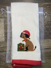 Wondershop Christmas Theme Festive Dog Kitchen Towel (15” x 25”) NEW