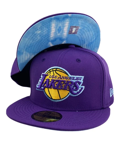Los Angeles Lakers Cloud under UV New Era 59Fifty fitted hat cap purple
