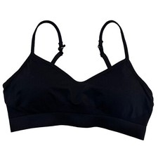 NWT Athleta Renew Bra A-C MEDIUM Black Adjustable Straps