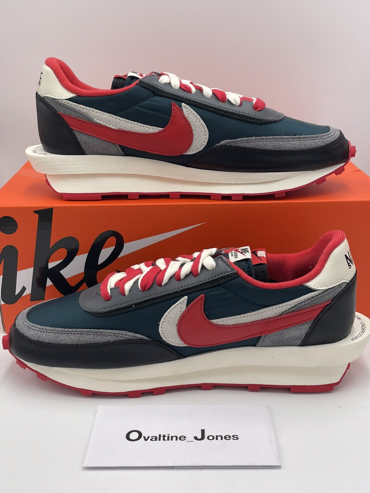 SACAI X NIKE Taglia 11 5 Nike LDWaffle x Sacai x Undercover Midnight Spruce University rosso