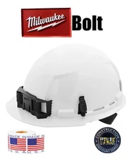 Milwaukee Tool 48-73-1100 Front Brim White Front Brim Hard Hat W/4Pt Bolt