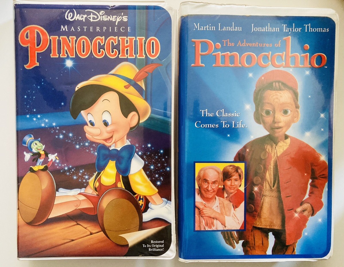 The Adventures of Pinocchio 1996 VHS & Walt Disney's Pinocchio
