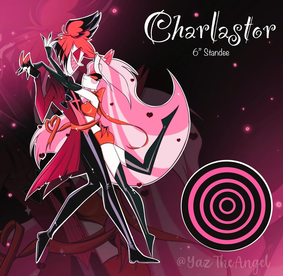 Alastor and Charlie Hazbin Hotel Goth Valentine Inspired