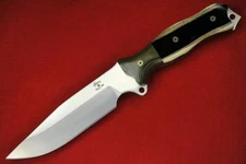 Busse Custom Jack Hammer Variant .18" Satin INFI Blade, G10 G-rexed Stacked Bone
