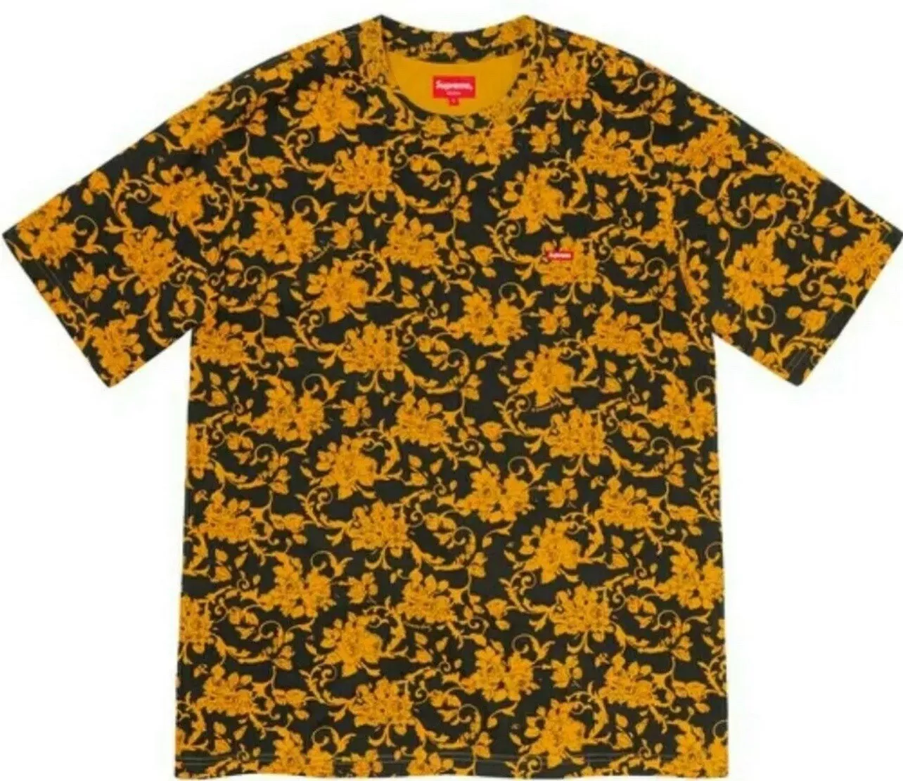 Supreme Small Box T shirt Noir Floral Large