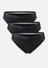 Image of Danish Endurance Organic Cotton Bikini Briefs 3 Pack Black In Size XS BRAND NEW