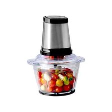 Daewoo 500W Mini Chopper with 1L Glass Bowl Stainless Steel Blades & Safety Lock