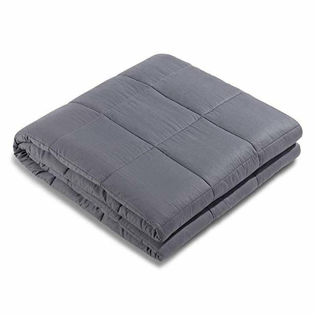 PBEN Weighted Blanket Queen Size 60"x 80" - 15 lbs Light Grey for sale