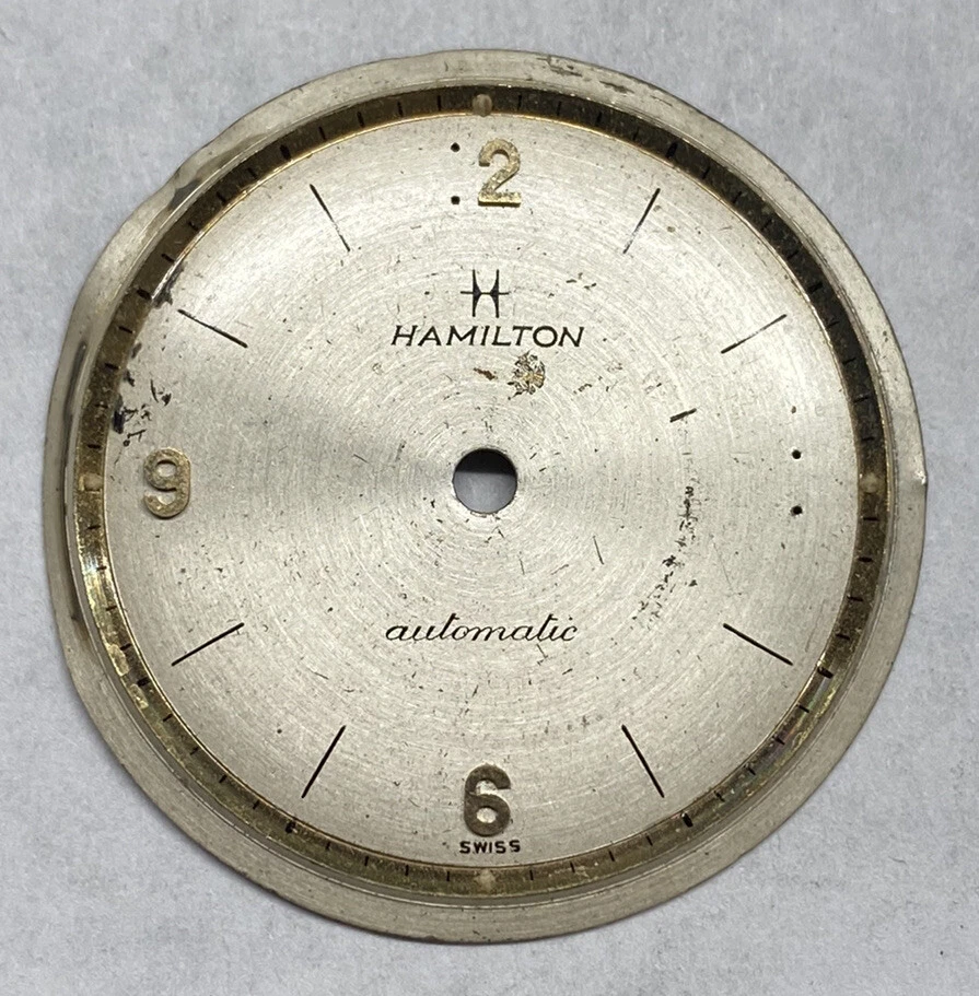 Rare Vintage Hamilton Automatic Watch Dial Part Repair Watchmaker Swiss
