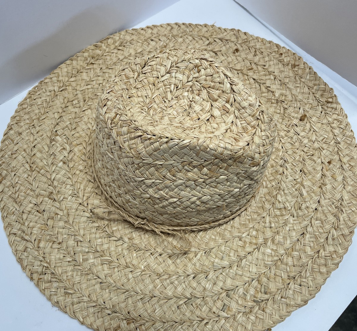 Vintage Morgan Taylor Italian Straw Raffia Bow Detail Wide Brim Derby Sun Hat Vintage Italian Straw Raffia Hats - Etsy main image 2