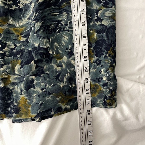 Minifalda plisada floral azul verde talla 8 bolsillos Jones New York de colección para mujer - Imagen 5 de 6