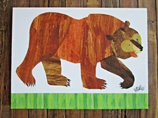 Oopsy daisy Eric Carle's Brown Bear Large Canvas Wall Art 18"x24" Stretched