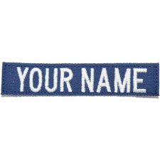 Custom Nylon/Cotton Webbing Name Tape - Blue