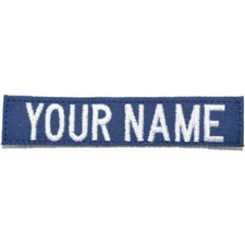 Custom Nylon/Cotton Webbing Name Tape - Blue