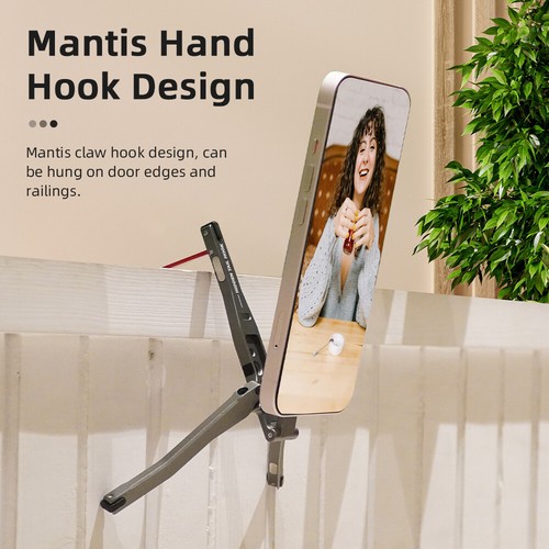 Foldable Desktop Triangle Stand Magnetic Lazy Stand for IPhone Samsung Phones - Photo 6 sur 16