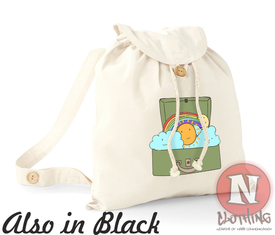 Clima Maleta Mochila Playa Vacaciones Colegio Instituto Algodón Orgánico Día