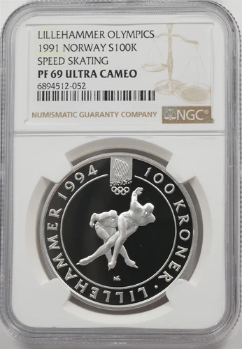 Norway 1991 100 Kroner Proof NGC PF69 ULTRA CAMEO Lillehammer Olympics NG2050 co