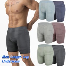 Men Boxer Briefs 3 pack Comfort Flex Ultra Soft Stretch Long Leg Sport Underwear